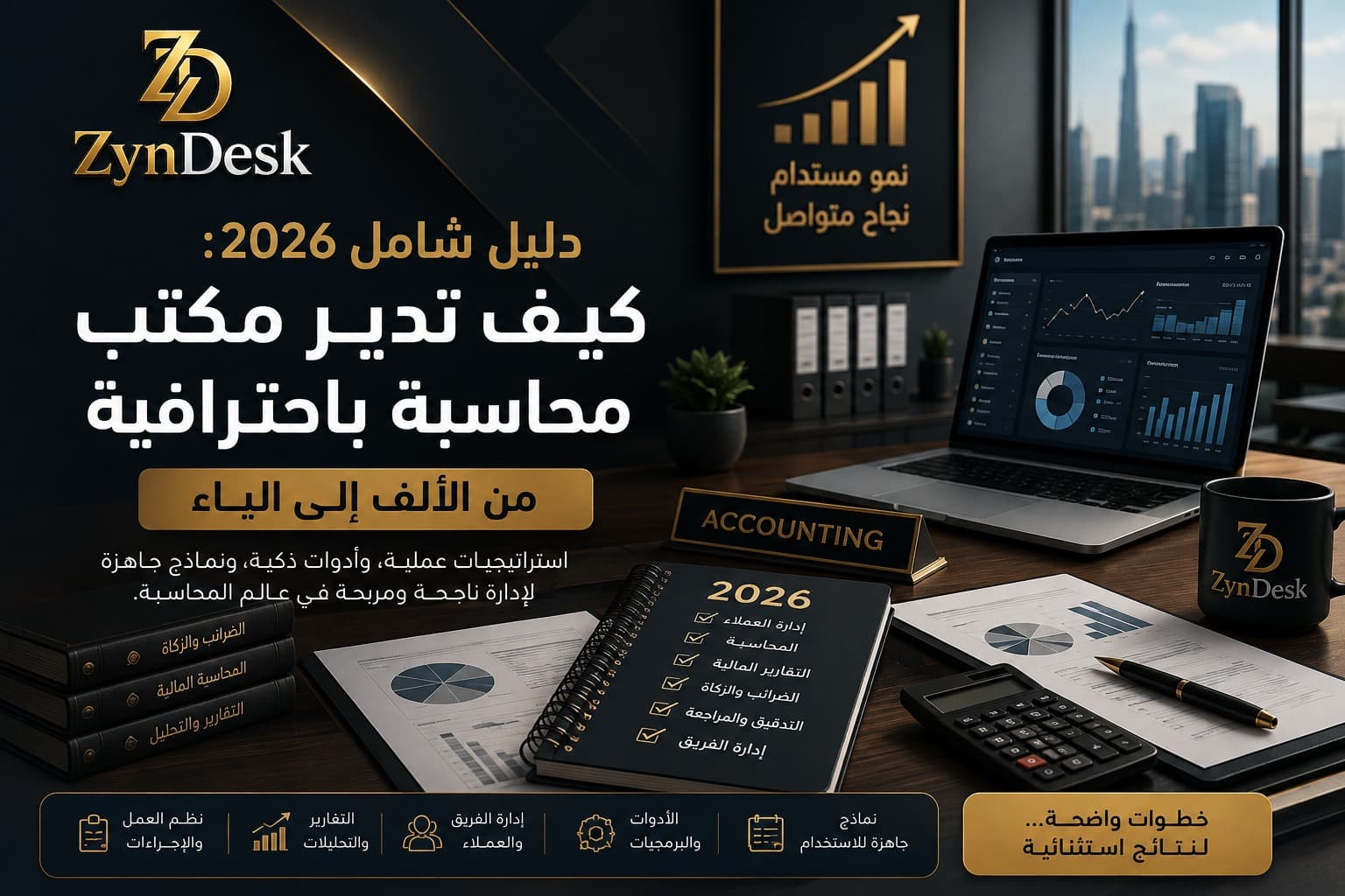 دليل شامل 2026: كيف تدير مكتب محاسبة باحترافية من الألف إلى الياء